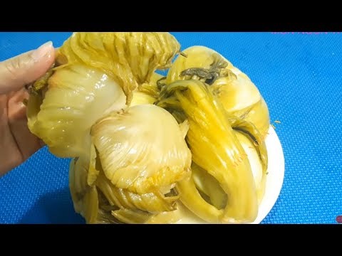 Cách Làm dưa cải muối chua vàng giòn lên men tự nhiên