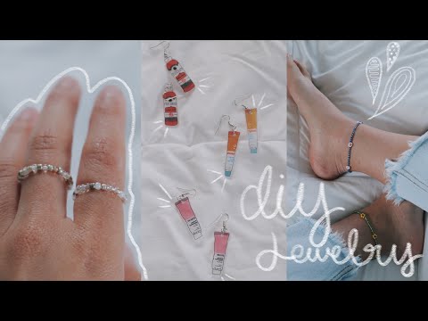 DIY tiktok inspired jewelry// dainty + stylish - YouTube