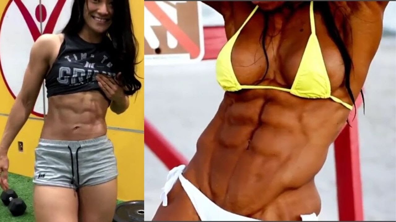 Most ripped vieny muscle girl lean