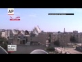 Raw: Airstrikes Cause Damage in Syria