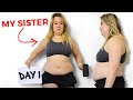 My sister her incredible 90 day body transformation | $500 Challenge