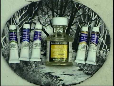 OVAL BW GESSO OIL PAINTING DEMO ROSS STYLE- GARY GARRETT