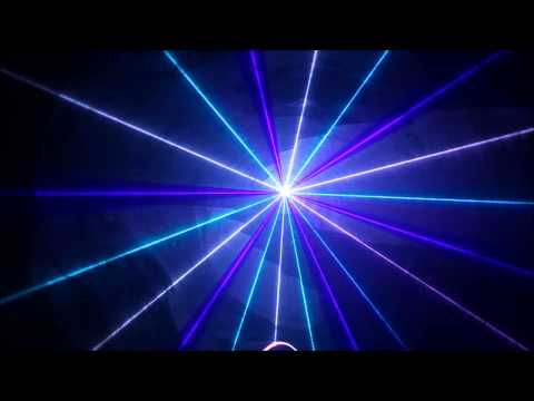 Laser show with my new 2.5W RGB projector