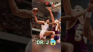 Julius Dr. J Erving With His Iconic Reverse Layup Against Lakers