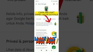 Cara Melihat Sandi Akun Google