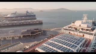 Drone view of Holland America Cruiseline