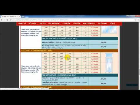 XEM BẢNG BÁO GIÁ CỬA NHỰA LÕI THÉP 2016 MỚI NHẤT