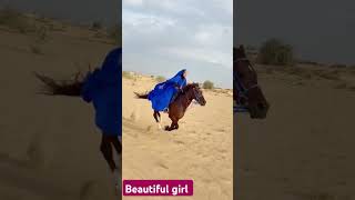 Beautiful Girl Horse Ride              