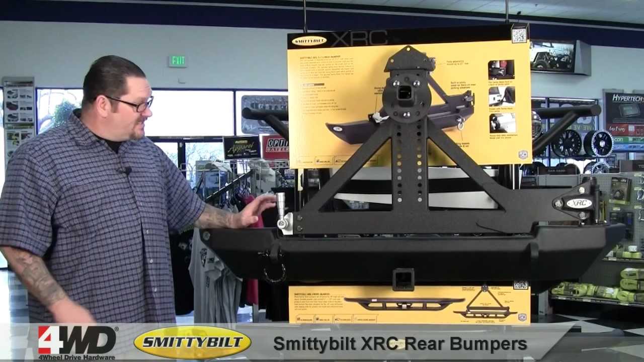 Smittybilt's XRC Rear Bumper with Tire Carrier - YouTube Smittybilt's XRC Rear Bumper with Tire Carrier - YouTube