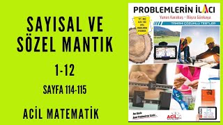 Problemleri̇n İlaci Soru Bankasi Sayısal Ve Sözel Mantık 1-12