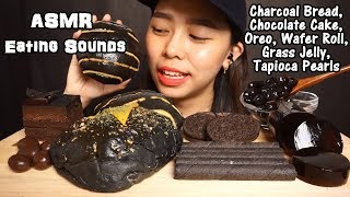 Asmr Black Bread, Chocolate Cake, Gr Jelly, Boba Tapioca Pearls Eating Sounds No Talking