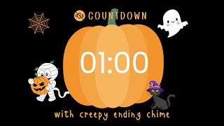 1 Minute Silent Halloween Timer Countdown Creepy Chime