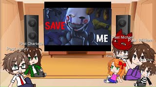 Past Afton Family And Emily Family Reacts To Save Me Fnaf Song Gacha Club