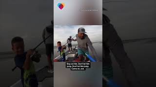 Dad Explodes With Pride When 6-Year-Old Son Reels In Fish
