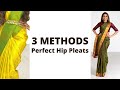 How to PERFECT HIP PLEATS | saree draping styles | saree draping for varamahalakshmi | Tia Bhuva