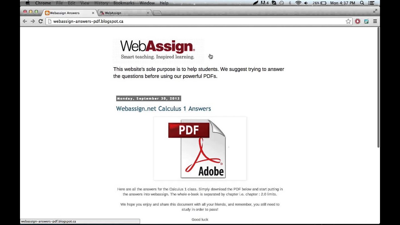Webassign   log in