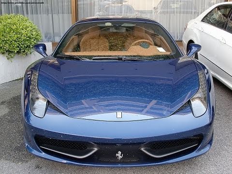 Ferrari 458 italia TDF Blue livery driving in Monaco