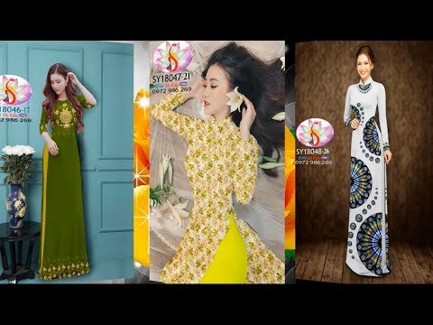 ÁO DÀI ĐẸP& THỜI TRANG VỚI HOA 3D & THỔ CẨM 💘 Vải Áo Dài S