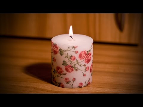 Декупаж свечи сделанной своими руками 31