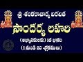 SOUNDARYA LAHARI PART 1 FOR LEARNERS WITH TELUGU LYRICS