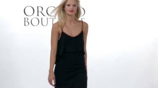2013 Solid Aline Black Cover Up Dress By Vix Swimwear