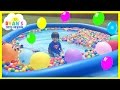 BALLOON POP SURPRISE TOYS CHALLENGE giant ball pit in Huge po...