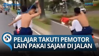 Viral Aksi Pelajar Diduga SMP Bawa Golok di Jalan Raya: Takuti & Kejar Pemotor h