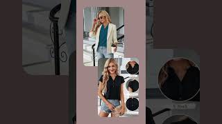 Blooming Jelly Womens V-Neck On Down Blouse