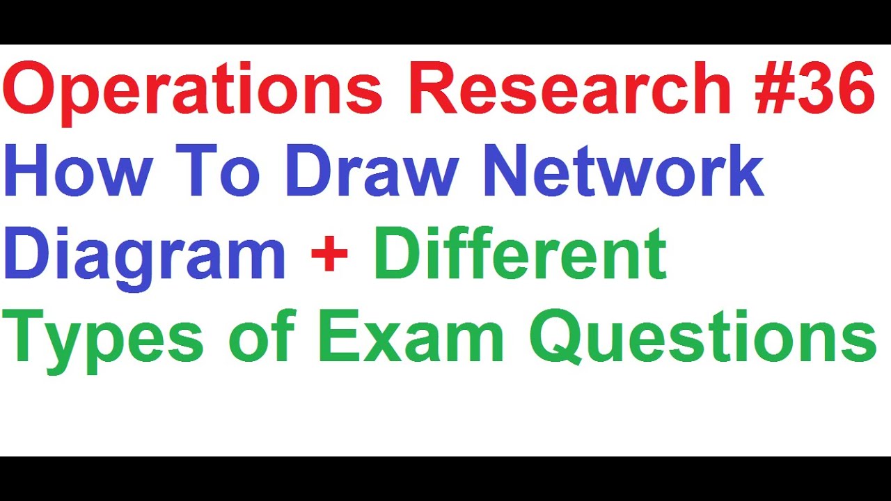 Operations Research Tutorial 36 Network Analysis 4_How To Draw