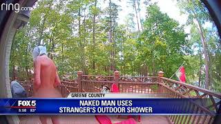 Naked man uses stranger's shower