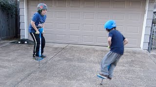 Rowan and Ivan jump on the ipogo jr. pogo sticks! Rowan and Ivan jump on the ipogo jr. pogo sticks!