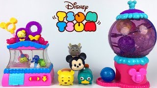 DISNEY TSUM TSUM TSWEET BOUTIQUE WITH CLAW MACHINE BUBBLE GUM MACHINE & DISPLAY CASES - UNBOXING