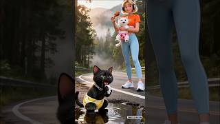 The Evil Cats Push Saved By A Cute Girl