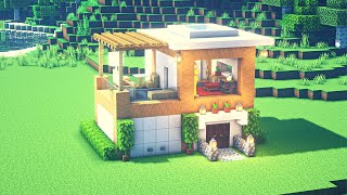 Minecraft: How to Build a Modern House With an Elevator - Minecraft Build Tutori