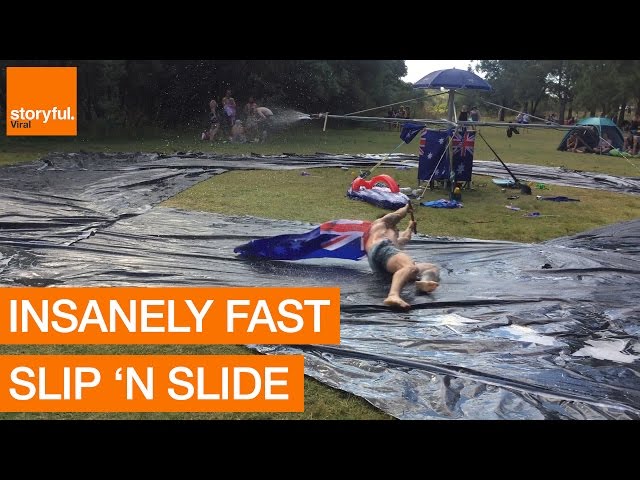 Insane Homemade Water Slip And Slide Circle - Video