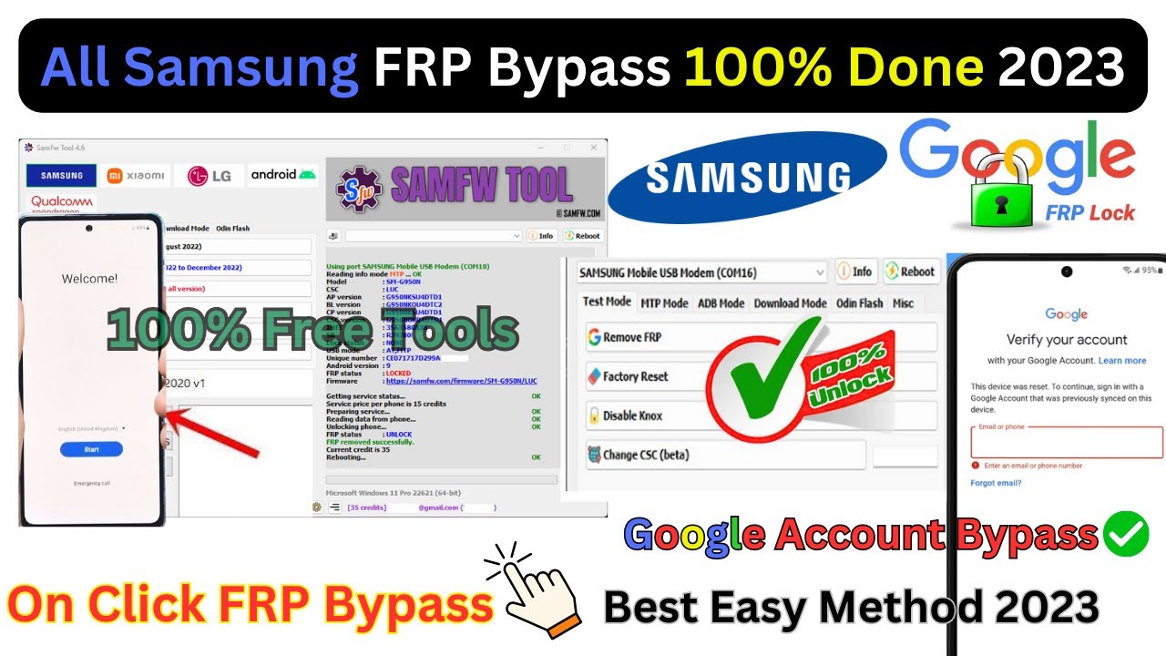 All Samsung FRP Bypass 100% Working | Fix ADB enable All Samsung FRP Bypass 100% Working | Fix ADB enable