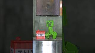 💥⛏️Minecraft Figure Meets Hydraulic Press🔥 #Satisfying #Hydraulicpress #Slime #Minecraft #Crushing