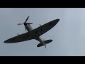 " The Waving Bomb Aimer ". Awesome Sounding Lancaster Takeoff With Spitfire Lead.