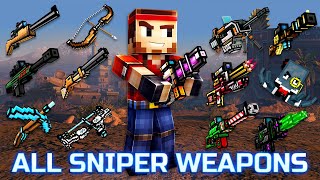 Pixel Gun 3D - Using All Sniper Weapons Challenge