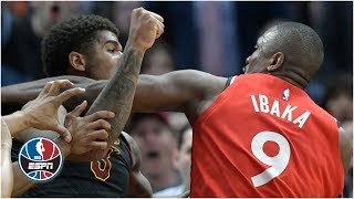 Serge Ibaka, Marquese Chriss fight, Cavaliers knock out Raptors 126-101 | NBA Highlights