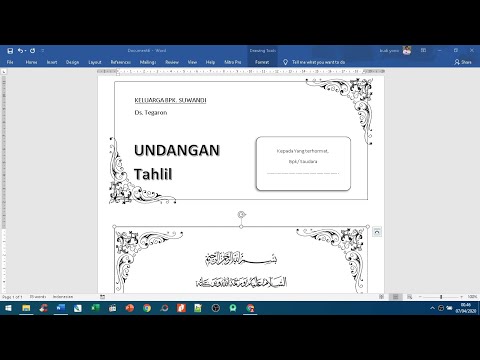 Tips 10 Membuat Undangan Tahlil Menggunakan Microsoft Word 2016