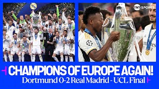 Real Madrid Lift The Uefa Champions League After Defeating Borussia Dortmund At Wembley