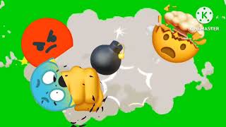 Emojis Android Fight Cloud Green Screen Round 15
