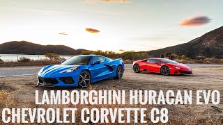 Chevrolet Corvette C8 2020 Vs Lamborghini Huracan Evo Closer Than Youd Think