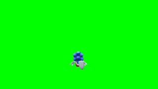 Sonic Back Running Green Screen