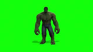 Hulk Idle Front, Back, Left, Right Green Screen