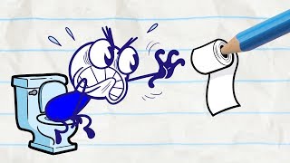 No Restroom For The Wicked - Pencilmation Animation Cartoons Pencilmation