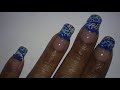 NOTW: Blue Leopard & Zebra Nail Art Design