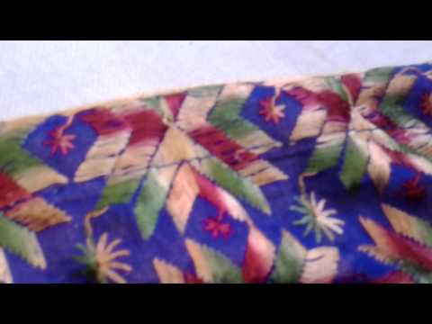 Punjabi phulkari dupatta royal blue colour