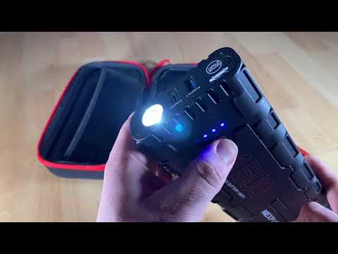 NEXPOW Car Battery Starter 1500A Peak 12V Auto Car Jump Starter Power Pack unboxing and instructions